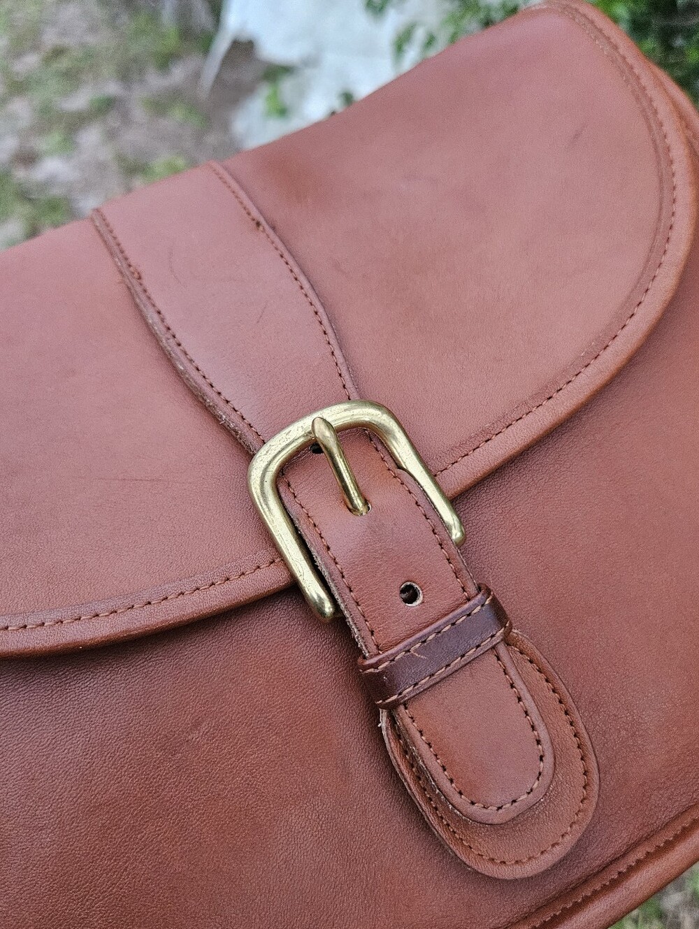 Vintage Coach Chelsea 9894 British Tan Leather Saddle Crossbody Shoulder Bag - Picture 8 of 13